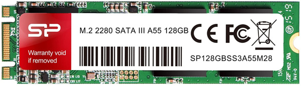 фото Накопитель SSD M.2 2280 Silicon Power SP128GBSS3A55M28 в Екатеринбурге 128 ГБ