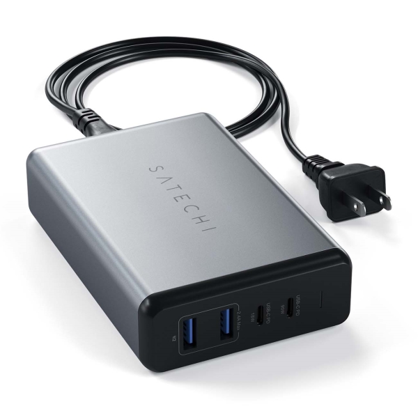 

Зарядное устройство сетевое Satechi ST-TC108WM 108W Pro Type-C PD, серый космос, ST-TC108WM