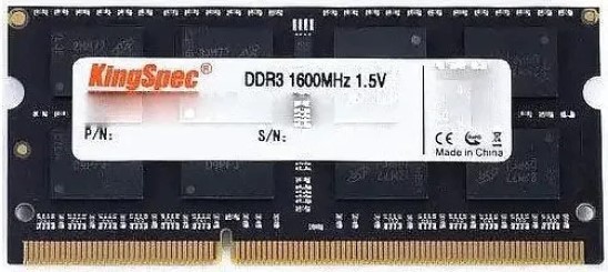 

Модуль памяти DDR3 4GB KINGSPEC KS1600D3N15004G RTL PC3-12800 CL11 SO-DIMM 240-pin 1.5В dual rank Re, KS1600D3N15004G