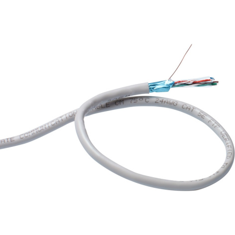 фото Кабель витая пара F/UTP 5e кат. 4 пары Exegate FUTP4-C5e-CU-S26-IN-PVC-GY-305 в Красноярске