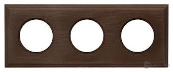 Изображение товара Винтажная электромонтажная рамка Bironi BF4-630-18 3 поста горизонтальная