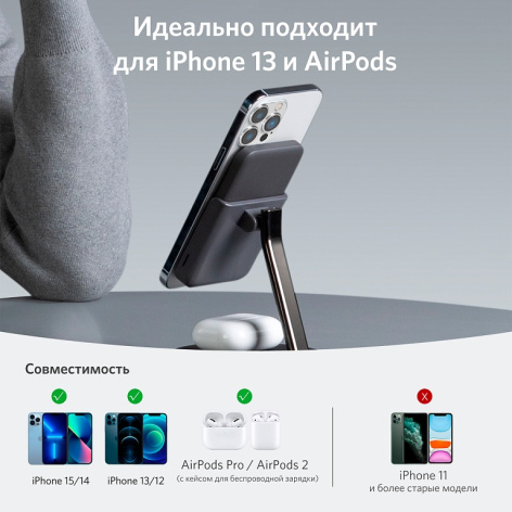 фото Аккумулятор внешний Anker MagGo 633 2в1 в Перми