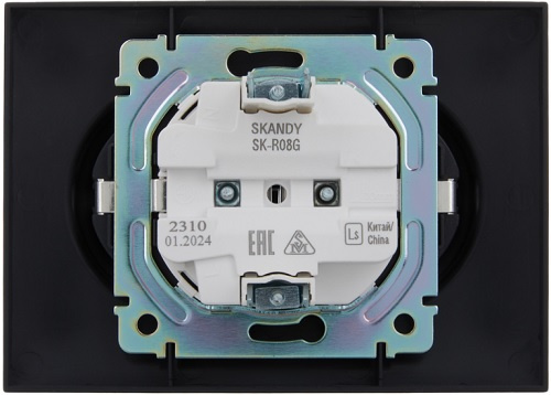 фото Розетка двухместная с заземлением в сборе IEK SK-R21-16-K53-F в Уфе