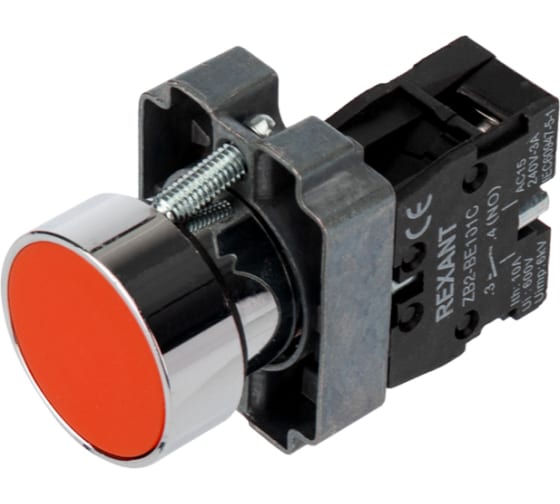 

Кнопка Rexant 36-5520 XB2 красная NC, 36-5520