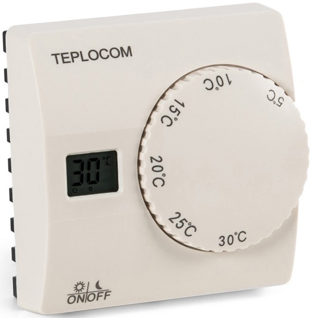 

Термостат Бастион TEPLOCOM TS-2AA/8A проводной комнатный, TEPLOCOM TS-2AA/8A