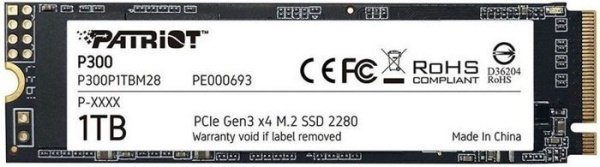 фото Накопитель SSD M.2 2280 Patriot Memory P300P1TBM28 в Екатеринбурге 1000 ГБ