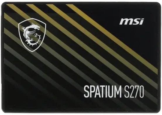 

Накопитель SSD 2.5'' MSI SPATIUM S270 240GB SATA 6Gb/s 500/400MB/s IOPS 50K/80K MTBF 2M 110 TBW, SPATIUM S270