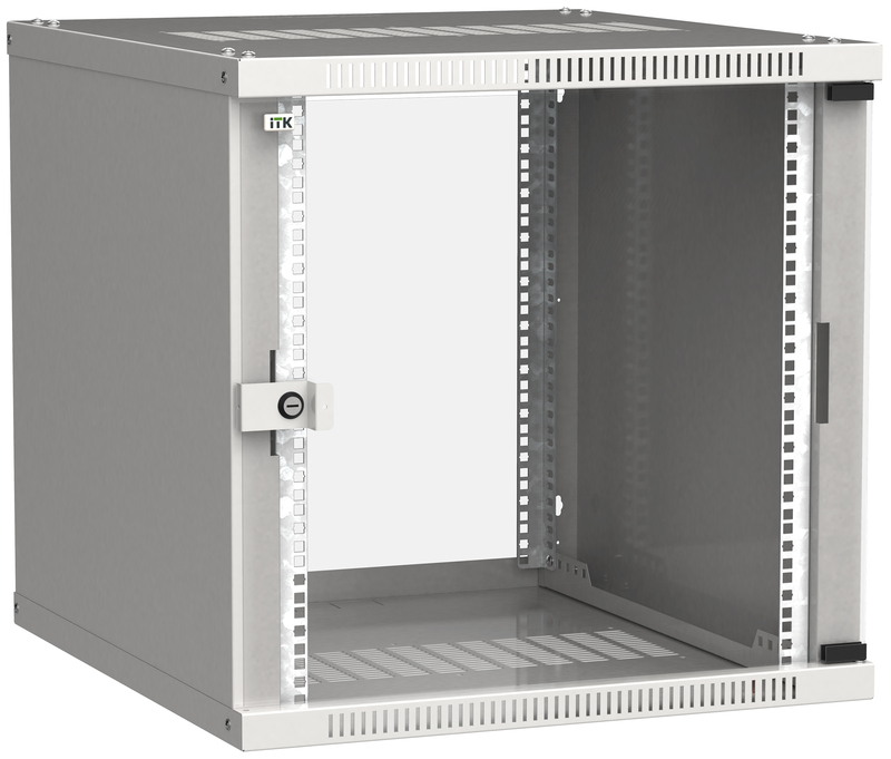 

Шкаф настенный 19", 9U ITK LWE3-09U66-GF LINEA WE 600x600мм дверь стекло серый, LWE3-09U66-GF