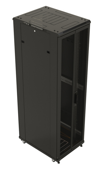 фото Шкаф напольный 19", 42U Hyperline TTBR-4266-DD-RAL9004 в Санкт-Петербургe