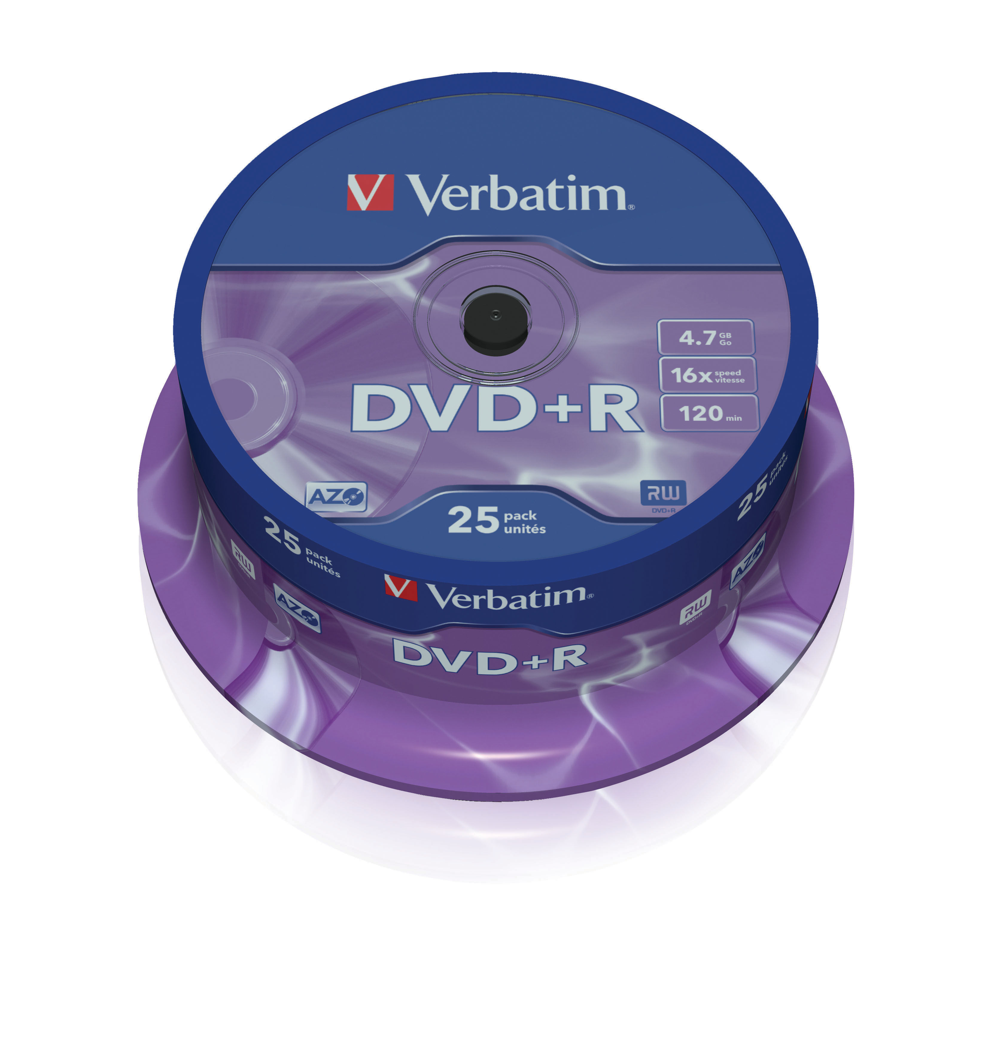 

Диск DVD+R Verbatim 43500 4.7ГБ, 16x, 25 шт., Cake Box, 43500