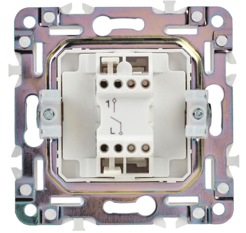 

Выключатель одноклавишный IEK SK-V10-0-10-K01 SKANDY 10А SK-V01W Арктический белый, SK-V10-0-10-K01