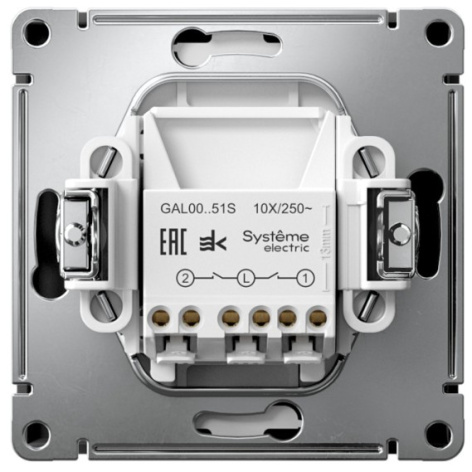 фото Выключатель двухклавишный  Systeme Electric GAL001051S в Красноярске