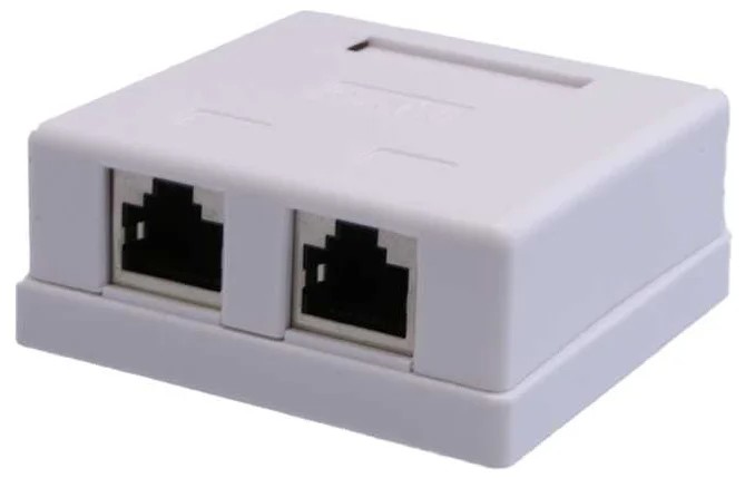 

Розетка настенная SUPRLAN 10-0353-1 накладная RJ45 2 кат.6 FTP белый, 10-0353-1