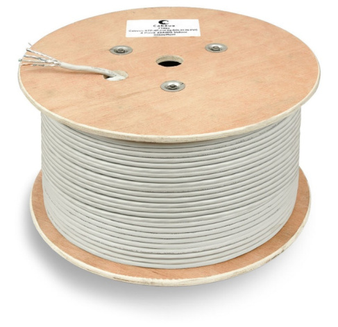 фото Кабель витая пара U/FTP 6a кат. 4 пары Cabeus STP-4P-Cat.6a-SOLID-IN-PVC в Омске