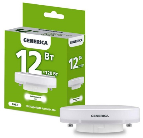 фото Лампа светодиодная GENERICA LL-T80-12-230-40-GX53-G в Уфе
