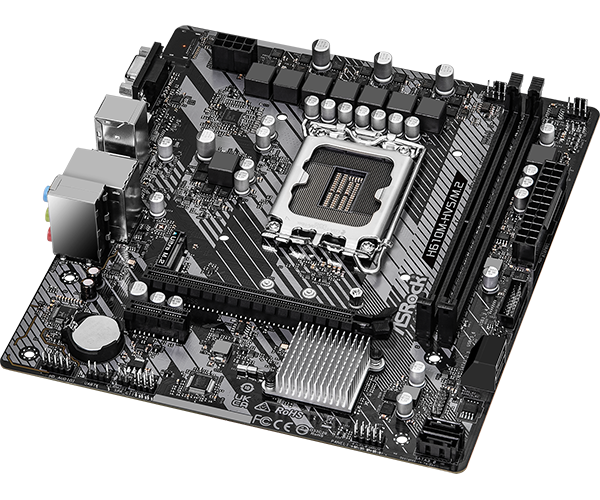 

Материнская плата mATX ASRock H610M-HVS/M.2 R2.0 (LGA1700, H610, 2*DDR4 (3200), 4*SATA 6G, M.2, 2*PCIE, Glan, HDMI, D-Sub, 2*USB 3.2, 4*USB 2.0), H610M-HVS/M.2 R2.0