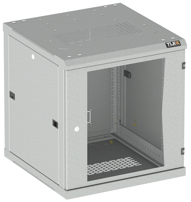 

Шкаф настенный 19", 12U TLK TWC-126045-R-G-GY стеклянная дверь, Ш600хВ636хГ450мм, 2 пары монтажных направляющих, серый, TWC-126045-R-G-GY