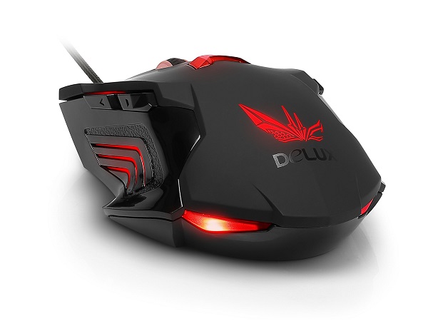 

Мышь Delux M811 черная, 1000/1600/2400/3200/4000/8200dpi, USB, 7кн+скролл, с подсветкой, M811
