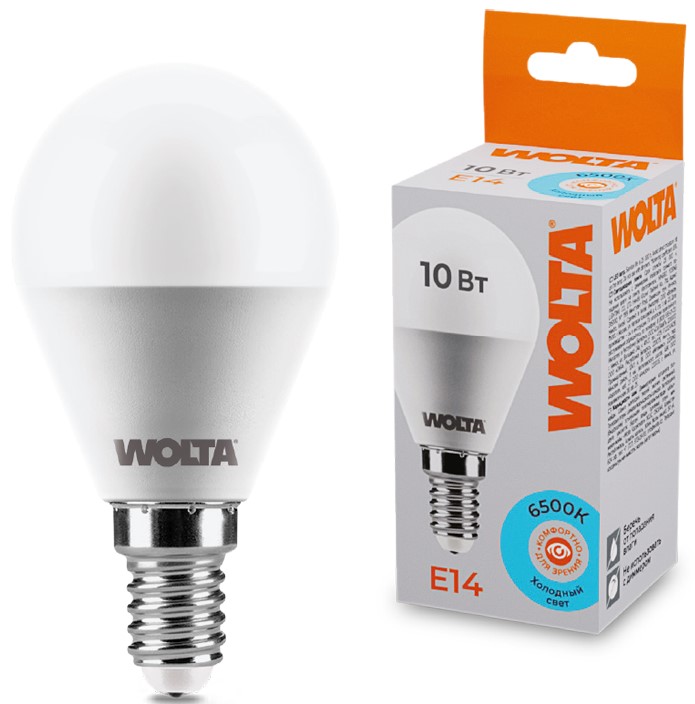 

Лампа светодиодная WOLTA 25W45GL10E14 10Вт 6500K E14, 25W45GL10E14