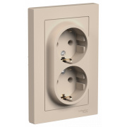 фото Розетка двухместная с заземлением  Systeme Electric ATN001224