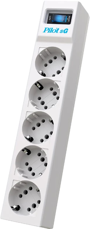 

Источник бесперебойного питания ZIS 7M Surge protector Pilot SG5 5 outlets (GP), 10A / 2.2kVt, automatic circuit-breaker, 7 m, Pilot SG5 7M
