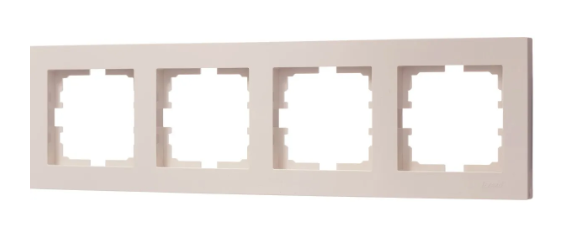 Изображение товара Рамка Lezard 742-0300-149 для розетки 4 поста горизонтальная монтаж
