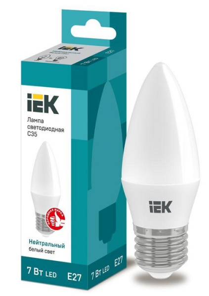 фото Лампа светодиодная IEK LLE-C35-7-230-40-E27 в Казани