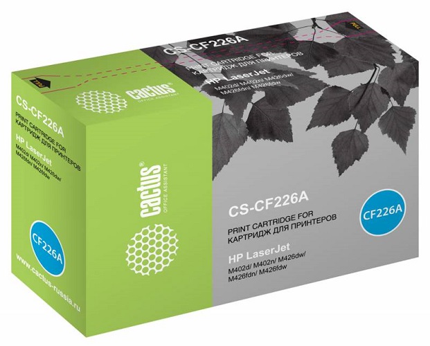 

Картридж Cactus CS-CF226A черный для HP LJ M402d/M402n/M426dw/M426fdn/M426fdw (3100стр.), CS-CF226A