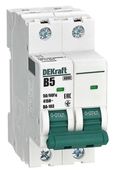 Изображение товара Автоматический выключатель DEKraft 12220DEK с защитой 5A, 230V