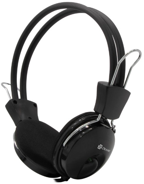 

Наушники с микрофоном Oklick HS-M200 черный 1.8м накладные оголовье (1532011), HS-M200