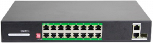 

Коммутатор PoE JUST JT-H1016WD 16*FE PoE, GE, GE/SFP, мощность POE 30Вт 802.3af/at, JT-H1016WD