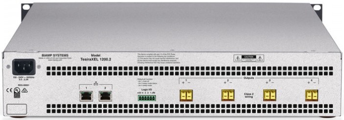 

Усилитель BIAMP TesiraXEL1200.2 912.0479.900/911.0479.900 4-канальный, цифровой сетевой: 2400 (2 банка по 1200)Вт (4Ом/8Ом/100В). 2хRJ45 (Control/AVB), TesiraXEL1200.2