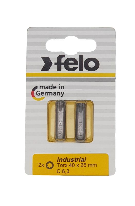 

Бита Felo 02640036 Torx 40X25, серия Industrial, 2 шт в блистере, 02640036