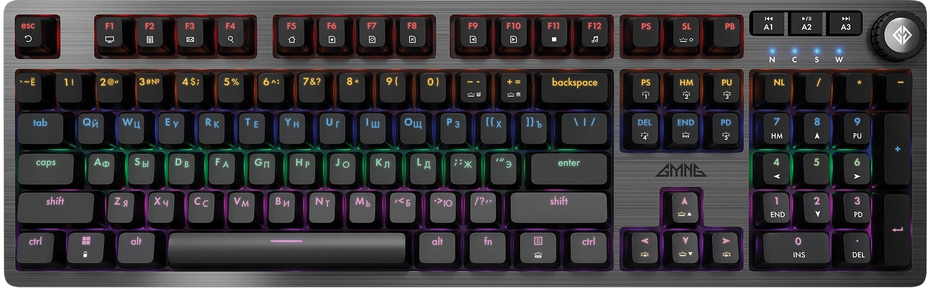 

Клавиатура GMNG GG-KB790X 1913918 механическая, черная/серая USB мультимедийная, игровая, LED, GG-KB790X