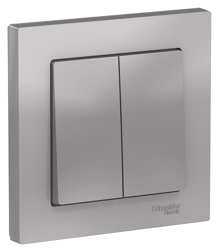 

Выключатель Schneider Electric ATN000352 AtlasDesign, 2-клавишный, сх.5, 10АХ, в сборе, алюминий, ATN000352