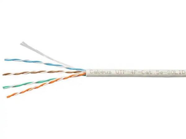 

Коннектор Cabeus UTP-4P-Cat.5e-SOLID-LSZH-GY-LIGHT Кабель витая пара UTP (U/UTP), категория 5e, 4 пары 0,47мм (24 AWG), LSZH, нг(А)-HF, серый, (305, UTP-4P-Cat.5e-SOLID-LSZH-GY-LIGHT