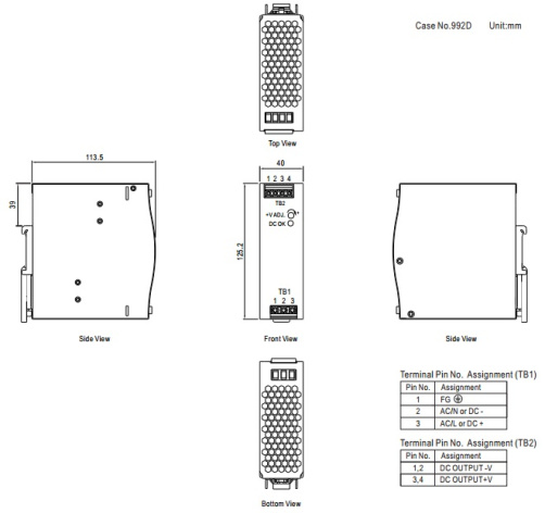 фото Преобразователь AC-DC сетевой Mean Well EDR-120-24 в Уфе