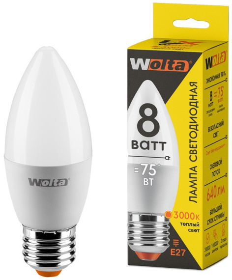 фото Лампа светодиодная WOLTA 30YC8E27 в Самаре