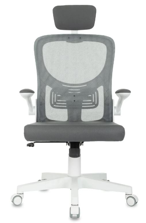 

Кресло Бюрократ ASTER NH-W темно-серый TW-04 Neo Grey сетка/ткань с подголов. крестов. пластик пластик белый, ASTER NH-W