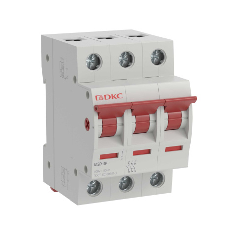 Изображение товара Выключатель DKC MSD-3P80 415 В 80 А трехполюсный для электросистем