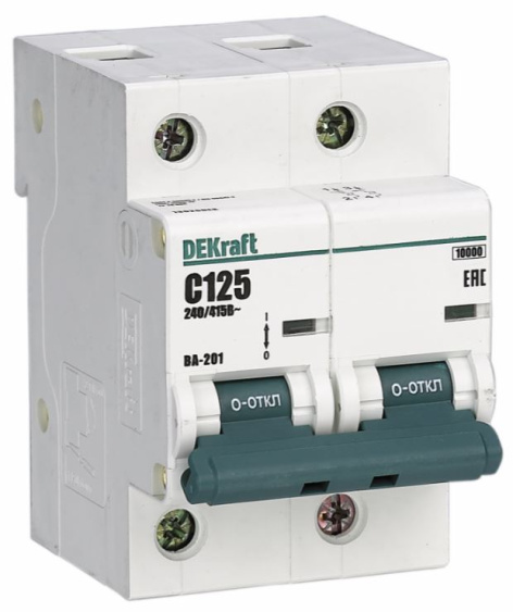 Изображение товара Автоматический выключатель DEKraft 13016DEK 2Полюса 63А IP20