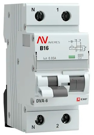 фото Автомат дифференциальный EKF rcbo6-1pn-16B-30-ac-av в Самаре