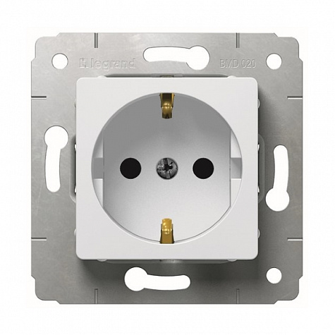 

Розетка Legrand 773659 Cariva - 2К+3, немецкий стандарт, 16 А, 250 В~, белый, 773659