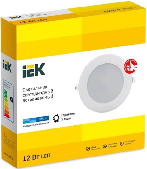 фото Светильник светодиодный встраиваемый IEK LDVO0-1714-12-6500-K01 в Уфе