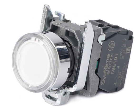 Изображение товара Кнопка управления Systeme Electric SB4BW31B1 22 мм с подсветкой
