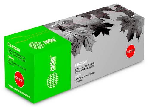 

Тонер-картридж Cactus CS-C051H черный (4100стр.) для Canon LBP 162dw/MF 264dw/267dw/269dw, CS-C051H