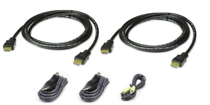 

Комплект Aten 2L-7D02UHX5 2L-7D02UHX4 кабелей USB, HDMI, Dual Display для защищенного KVM-переключателя (1.8м), 2L-7D02UHX5