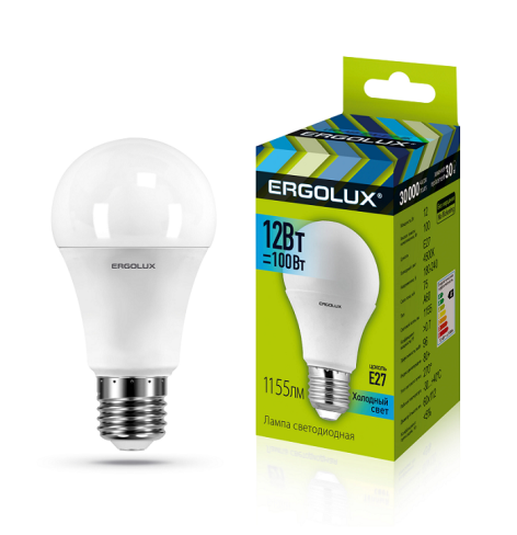 фото Лампа светодиодная ERGOLUX LED-A60-12W-E27-4K в Перми