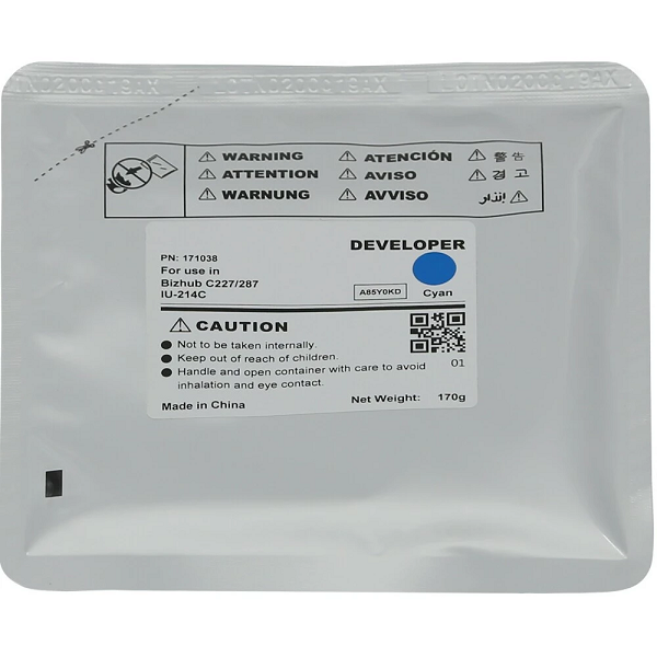 

Девелопер CET CET171038 IU-214C для KONICA MINOLTA Bizhub C227/C287 (CET) Cyan, 170г, 90000 стр., CET171038