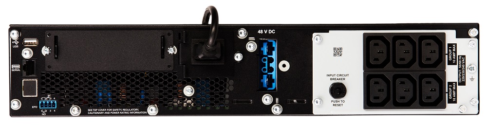 

Источник бесперебойного питания APC SRT1500RMXLI Smart-UPS SRT, 1500VA/1500W, On-Line, Extended-run, Rack 2U (Tower convertible), black, SRT1500RMXLI